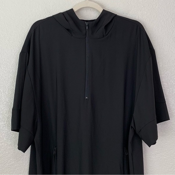 Lord and Taylor Man Black Half Zip Hoodie Oversized Sweatshirt, Size S/M - Picture 2 of 12